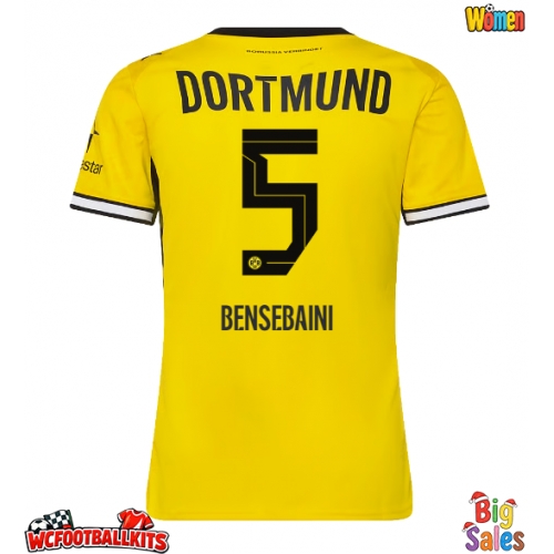 Borussia Dortmund Ramy Bensebaini #5 Replica Home Stadium Shirt for Women 2026-27 Short Sleeve